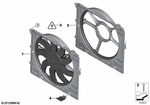 17112283621 - Radiator: Fan Housing with Fan for BMW Image