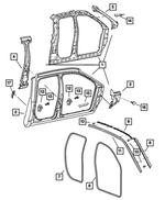 5179213AB - Body Sheet Metal Except Doors: Body Side Aperture Panel, Left for Mopar Image