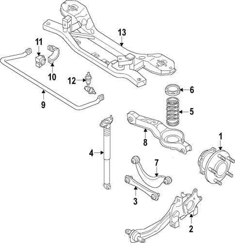 Rear Suspension for 2011 Mazda CX-7 #0