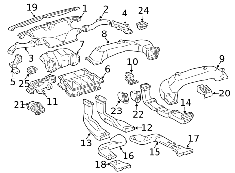 Ducts for 2008 Lexus RX400h #0