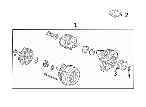 Alternator for 2008 Honda Pilot #1