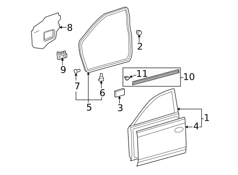 Door & Components for 2015 Toyota Venza #0