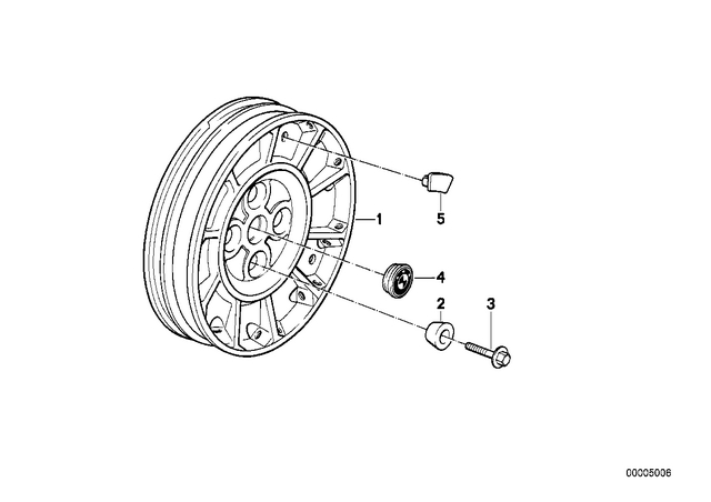 36311452733 - : Wheel Hub Rear            for BMW-Motorrad Image