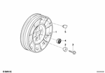 36311452733 - : Wheel Hub Rear            for BMW-Motorrad Image
