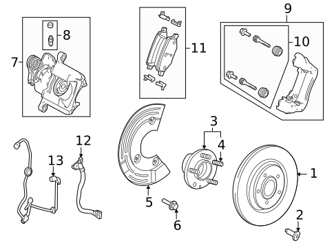 Rear Brakes for 2010 Lincoln MKT #1