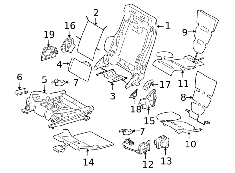 Front Seat Components for 2009 Jaguar Vanden Plas #0