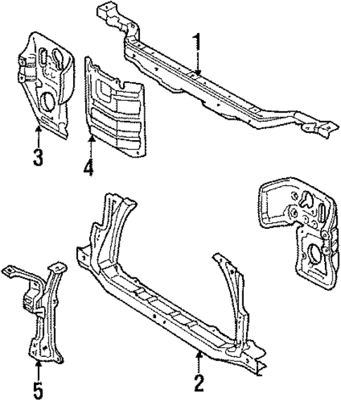 Radiator Support for 1989 Toyota Tercel #1