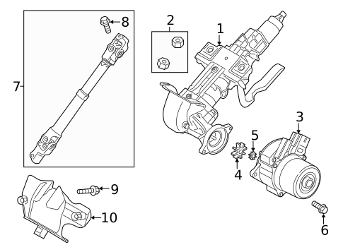 Steering Column Assembly for 2016 Mazda 3 #0