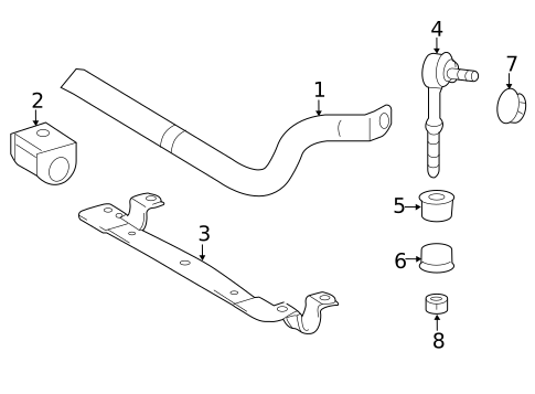 Stabilizer Bar & Components for 2011 Lexus CT200h #0