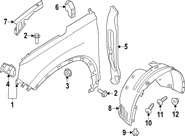 86811S1500 - : Fender Liner for Hyundai Image