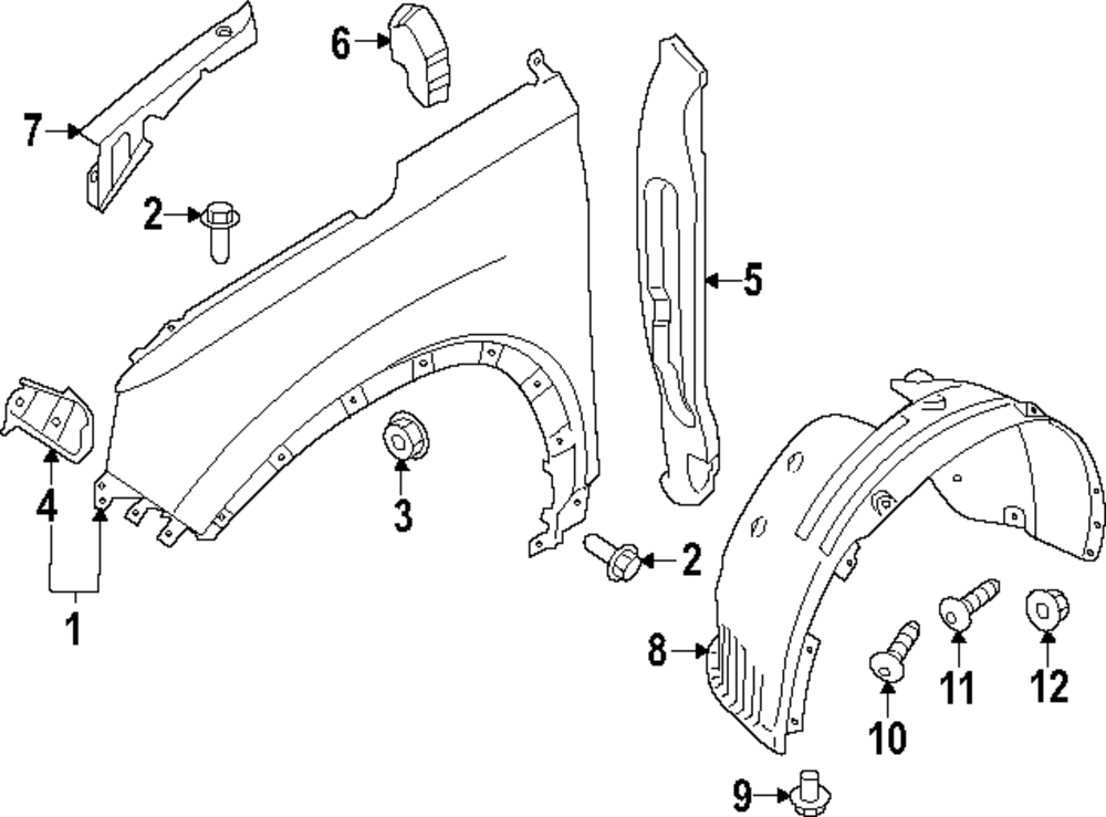Sawa N。 OEM 84159-S8000 Fender Ledge Cover APRON Upper LH for