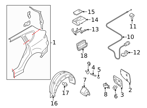 Fuel Door for 2012 Subaru Tribeca #0