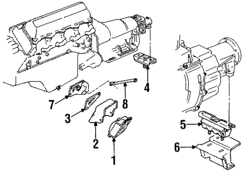 Engine & Trans Mounting for 1991 Chevrolet K2500 Pickup #0