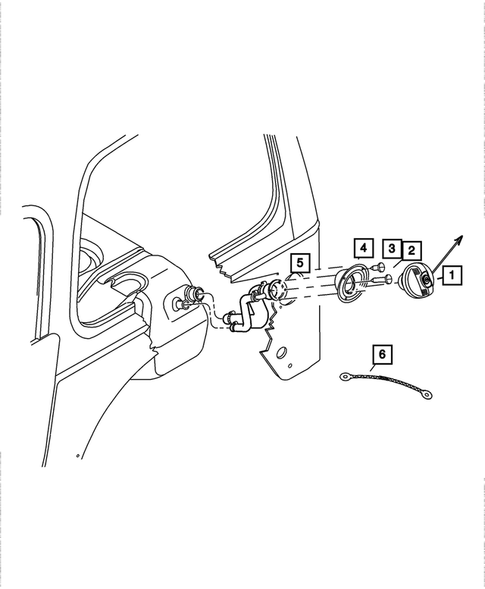 Fuel Tank Filler Tube for 2003 Jeep Wrangler #0