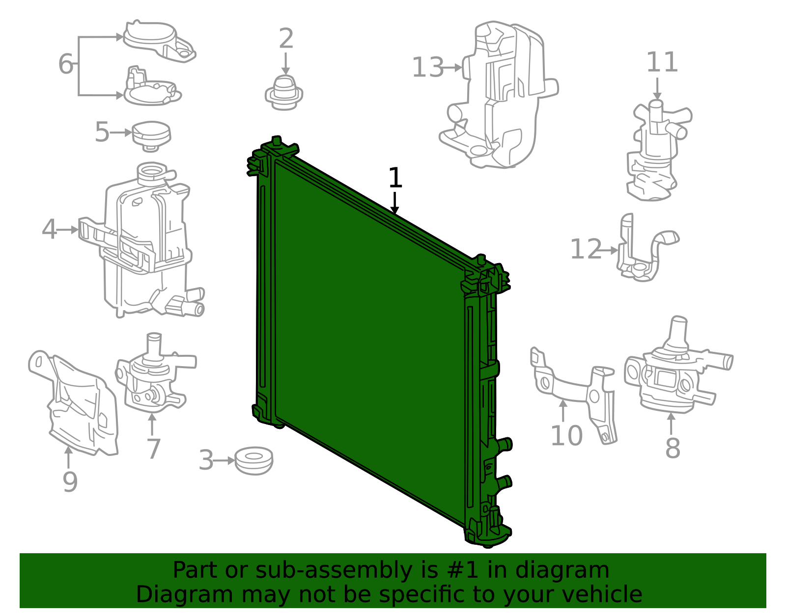 2023-2025 Toyota bZ4X Drive Motor Inverter Cooler 16041-10010