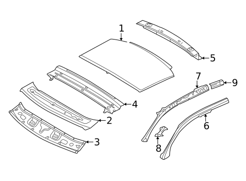 Roof & Components for 2017 Audi RS3 #0
