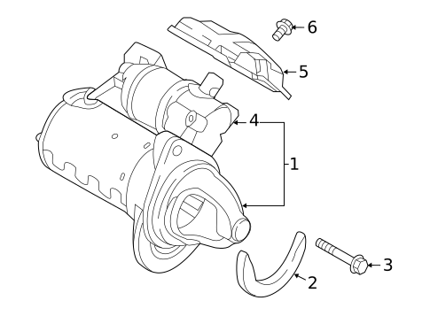 Starter for 2015 Hyundai Genesis #0