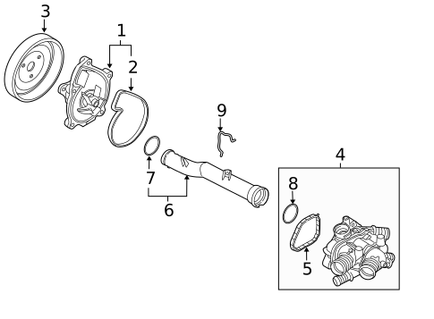 Water Pump for 2013 Mini Cooper #0