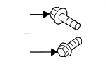 MU000877 - Body: Door Hinge Bolt for Mitsubishi Image