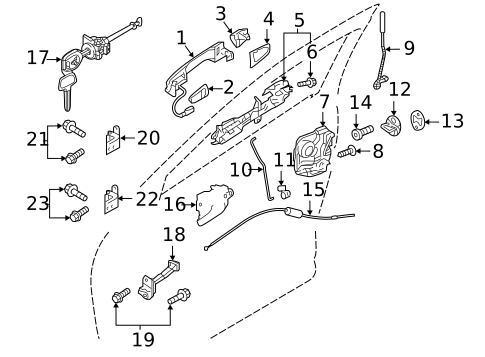 Lock & Hardware for 2025 Mitsubishi Outlander PHEV #1
