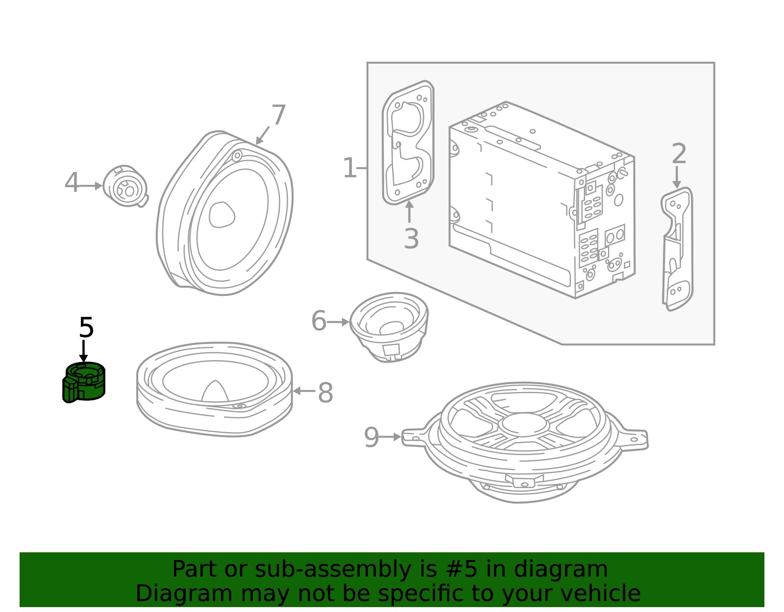 39120-SJC-A01 - 2006-2022 Honda - Speaker Assembly Tweeter (Std