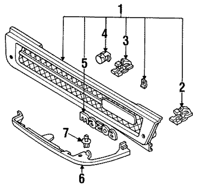 B09250782 - : Side Molding Fastener for Mazda Image