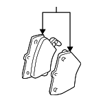 446620090 - : 2000-2008 Toyota - Brake Pads Rear for Toyota: Celica, Corolla, Matrix Image