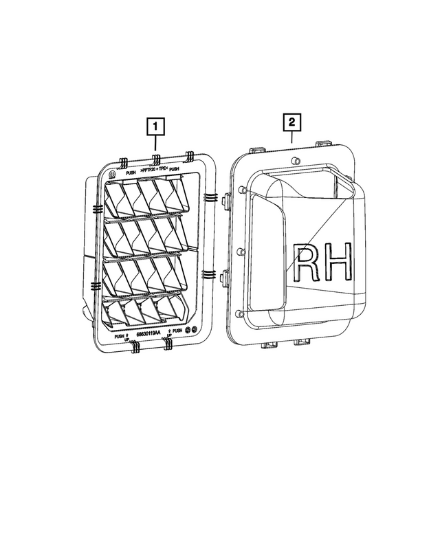 68630119AA - Air Conditioners and Heaters: Exhauster for Mopar Image
