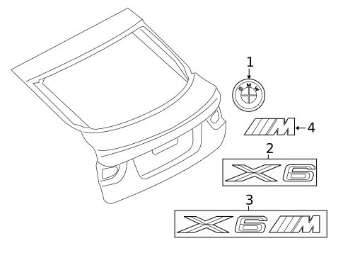 Exterior Trim - Lift Gate for 2018 BMW X6 #0