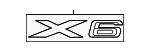 51147318697 - : Nameplate for BMW: X6 Image