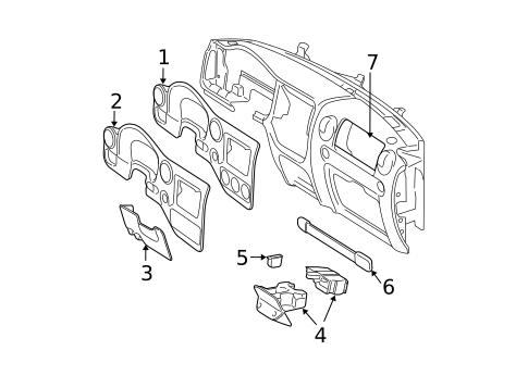 Instrument Panel Components for 2006 Ford Expedition #0