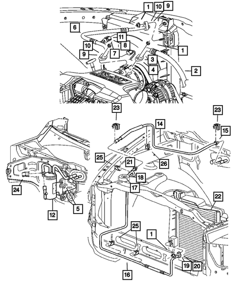 Air Conditioner and Heater Plumbing for 2006 Dodge Ram 1500 #2