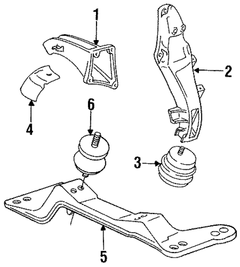 Engine & Trans Mounting for 1995 BMW 318ti #0