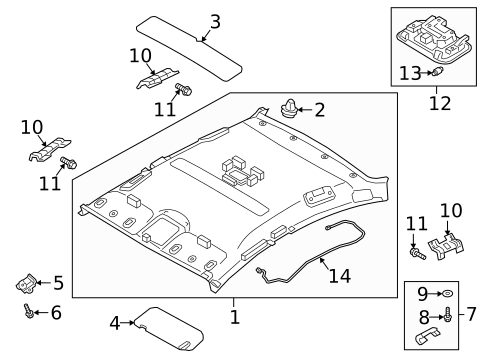 Interior Trim - Roof for 2022 Hyundai Accent #0