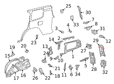 Inner Structure for 2010 Toyota Land Cruiser #0