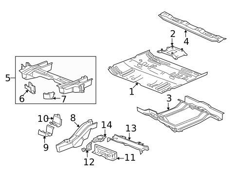 Floor & Rails for 2015 Chevrolet Captiva Sport #0