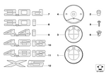 51147008543 - : Emblem Adhered Right for BMW Image