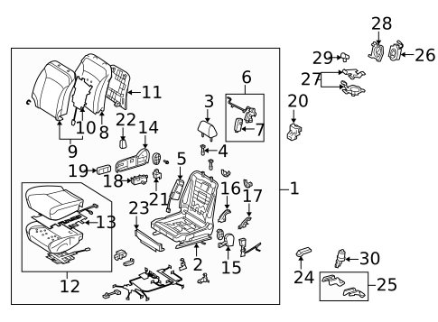 Front Seat Components for 2012 Lexus IS350 #0