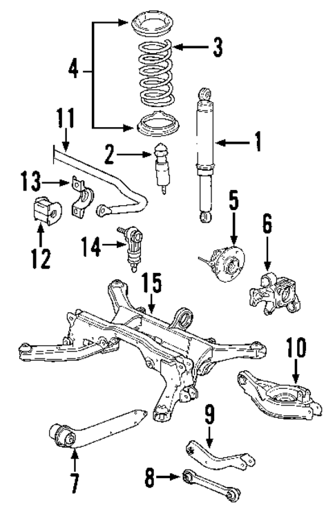 Rear Suspension for 2008 Saturn Vue #0