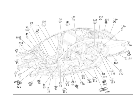 Expansion Plugs, Grommets for 2017 Mercedes-Benz CLS63 AMG S #0