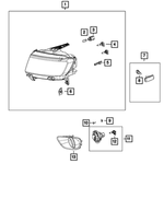 68193017AA - Electrical: Headlamp Mounting Bracket, Left for Jeep: Compass, Patriot Image
