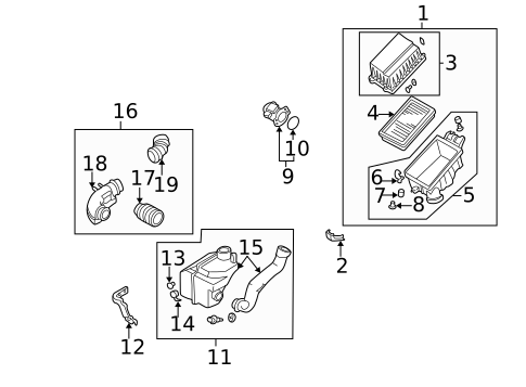 Air Intake for 1996 Nissan Pathfinder #0