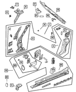 5140918AA - Body Sheet Metal Except Doors: Body Side Aperture Panel, Right for Chrysler: Crossfire Image