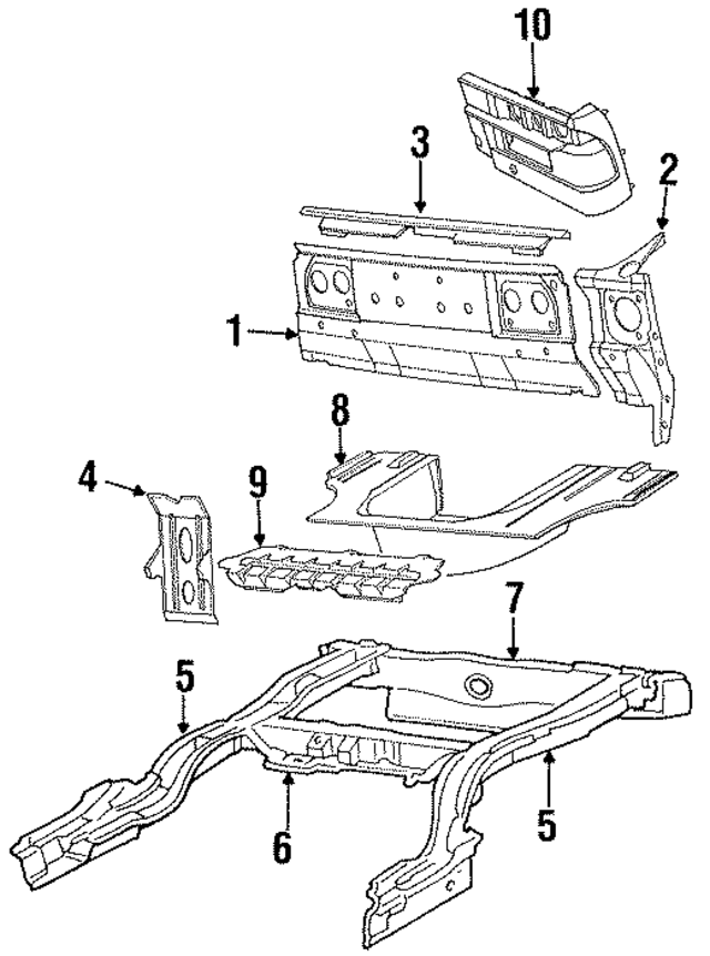 4341963 - Body: Rear Body Panel for Mopar Image