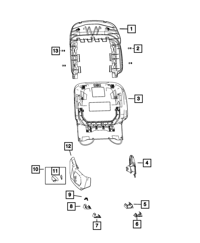 6PH961T3AE - Interior Trim: Front Seat Back Panel for Mopar Image