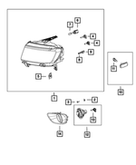 68193017AA - Electrical: Headlamp Mounting Bracket, Left for Mopar Image