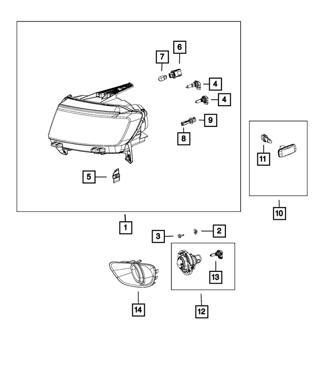 68193017AA - Electrical: Headlamp Mounting Bracket, Right for Jeep: Compass, Patriot Image