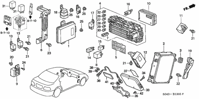 Control Unit (Cabin) for 1997 Honda Civic #0