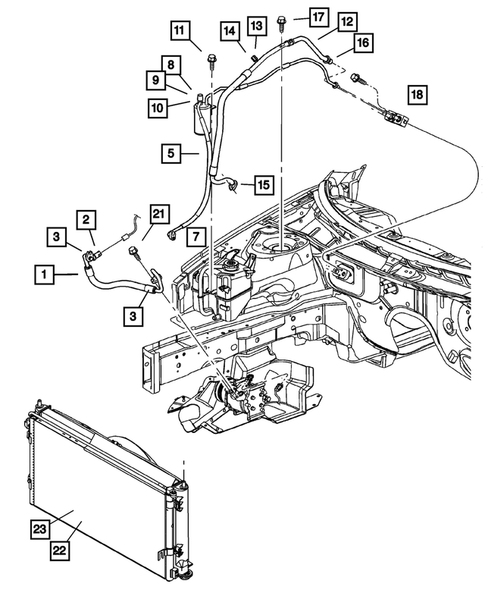 Air Conditioner and Heater Plumbing for 2003 Chrysler Sebring #0
