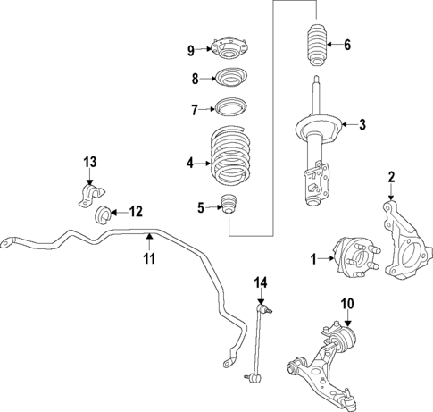 Front Suspension for 2017 Ford Fusion #0